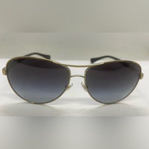 RALPH by Ralph Lauren: Gold and Navy Aviator Sunglasses for women.